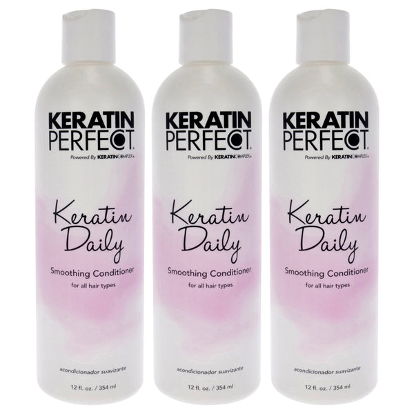 Keratin Perfect Keratin Daily Conditioner by Keratin Perfect for Unisex - 12 oz Conditioner - Pack of 3