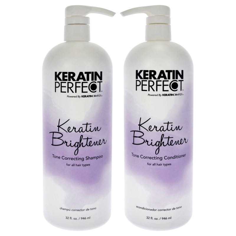 Keratin Perfect Keratin Brightener Kit by Keratin Perfect for Unisex - 2 Pc Kit 32oz Shampoo, 32oz Conditioner