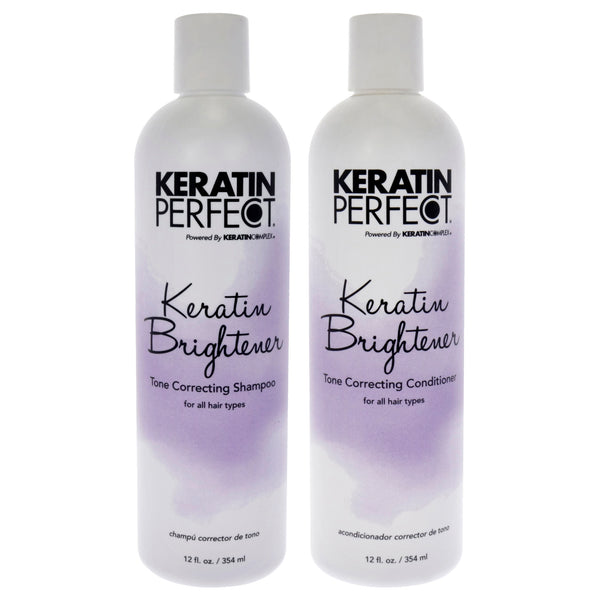 Keratin Perfect Keratin Brightener Kit by Keratin Perfect for Unisex - 2 Pc Kit 12oz Shampoo, 12oz Conditioner