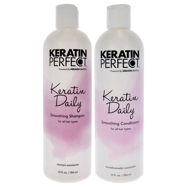Keratin Perfect Keratin Daily Kit by Keratin Perfect for Unisex - 2 Pc Kit 12oz Shampoo, 12oz Conditioner