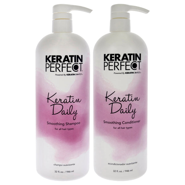 Keratin Perfect Keratin Daily Kit by Keratin Perfect for Unisex - 2 Pc Kit 32oz Shampoo, 32oz Conditioner