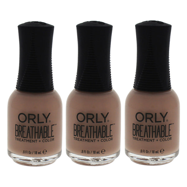 Orly Breathable Treatment Plus Color - 20907 Nourishing Nude by Orly for Women - 0.6 oz Nail Polish - Pack of 3