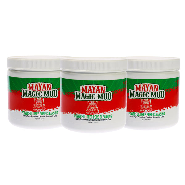 Mayan Magic Mud Powerful Deep Pore Cleansing Clay by Mayan Magic Mud for Unisex - 16 oz Cleanser - Pack of 3