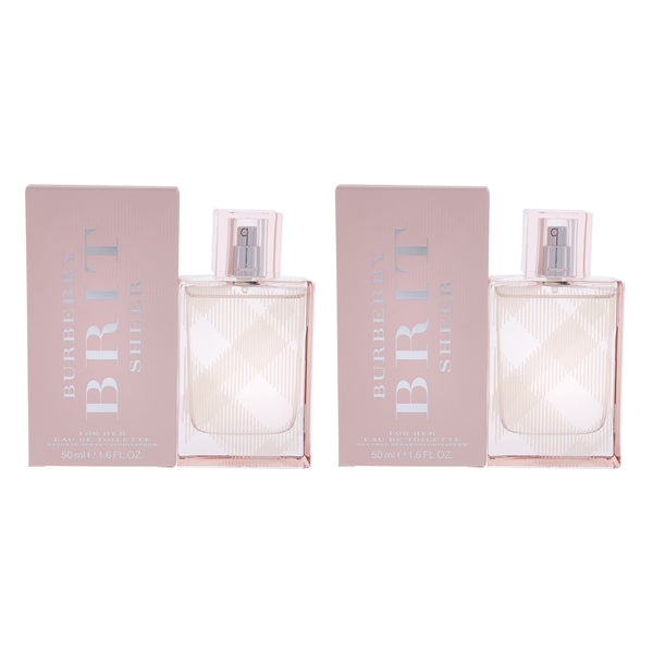 Burberry Burberry Brit Sheer by Burberry for Women - 1.6 oz EDT Spray - Pack of 2