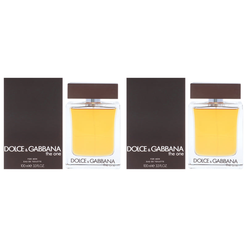 Dolce & Gabbana The One by Dolce and Gabbana for Men - 3.3 oz EDT Spray - Pack of 2
