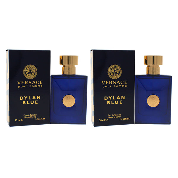 Versace Dylan Blue by Versace for Men - 1.7 oz EDT Spray - Pack of 2