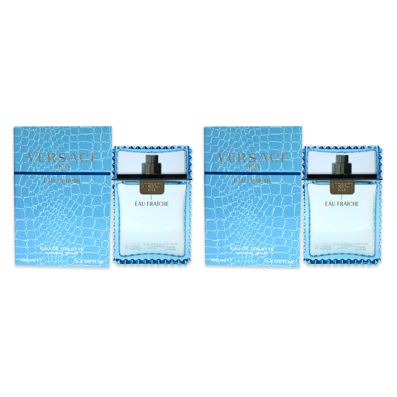 Versace Versace Man Eau Fraiche by Versace for Men - 3.4 oz EDT Spray - Pack of 2