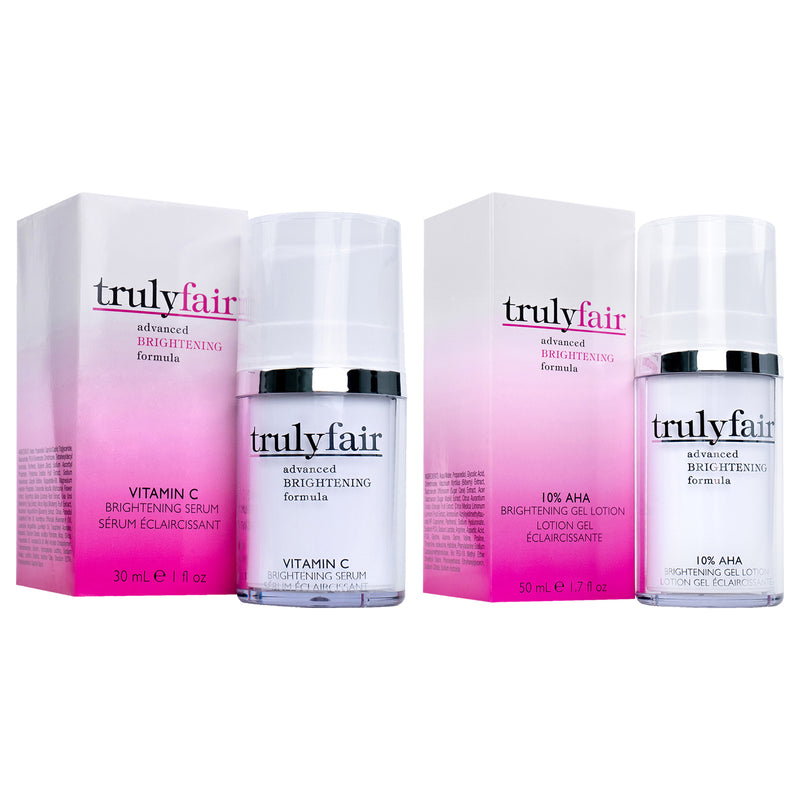 Truly Fair Truly Fair Kit by Truly Fair for Unisex - 2 Pc Kit 1oz Vitamin C Brightening Serum, 1.7oz 10 Percent Aha Brightening Gel Lotion