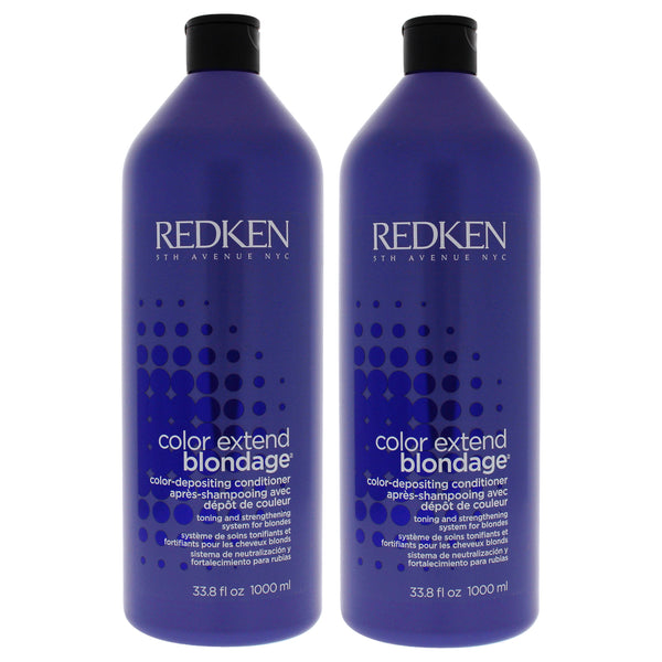 Color Extend Blondage Color Depositing Conditioner by Redken for Unisex - 33.8 oz Conditioner - Pack of 2