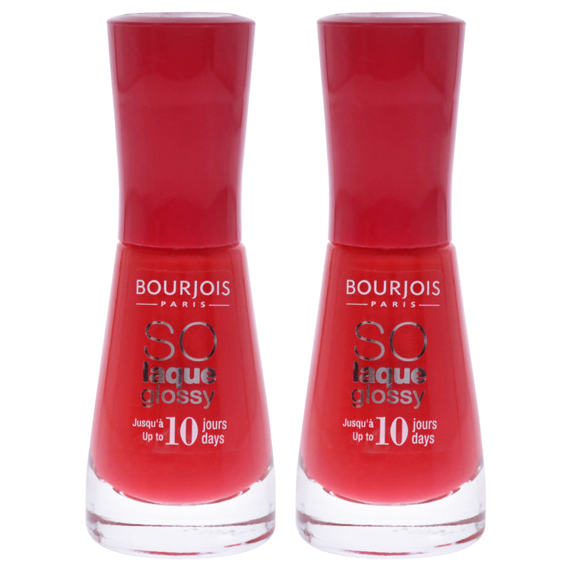 Bourjois So Laque Glossy - 02 Prepphibiscus by Bourjois for Women - 0.3 oz Nail Polish - Pack of 2