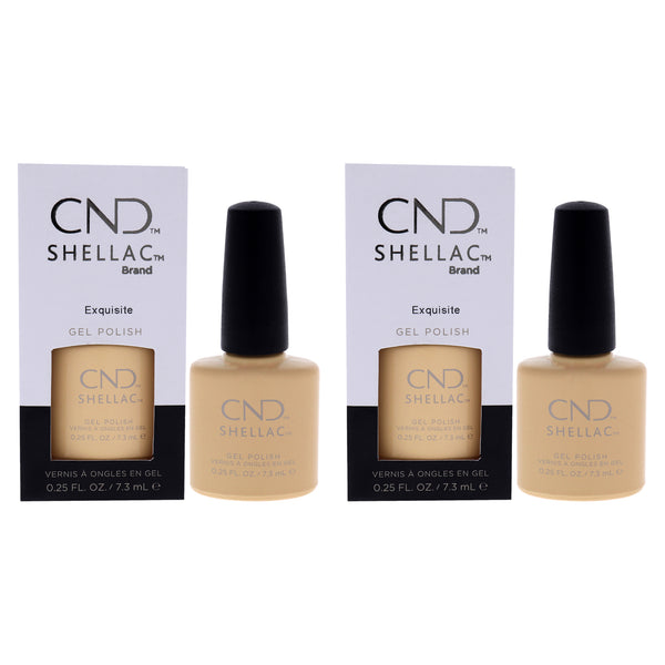 CND Shellac Nail Color - Exquisite by CND for Women - 0.25 oz Nail Polish - Pack of 2