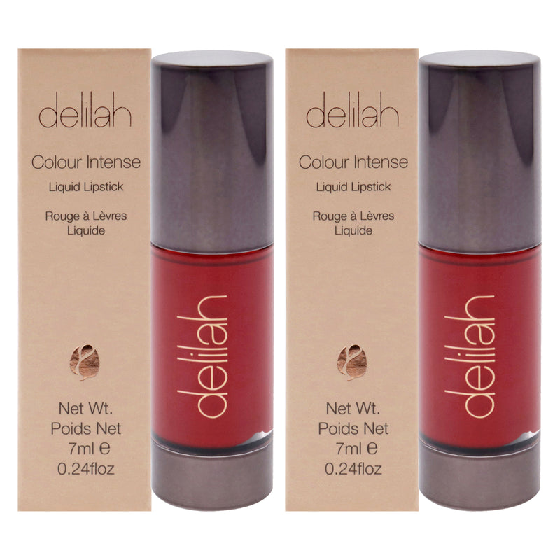 Delilah Colour Intense Liquid Lipstick - Flame by Delilah for Women - 0.24 oz Lipstick - Pack of 2