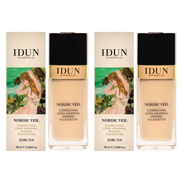 Idun Minerals Nordic Veil Foundation - 301 Jorunn by Idun Minerals for Women - 0.88 oz Foundation - Pack of 2