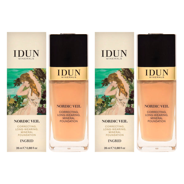 Idun Minerals Nordic Veil Foundation - 312 Ingrid by Idun Minerals for Women - 0.88 oz Foundation - Pack of 2