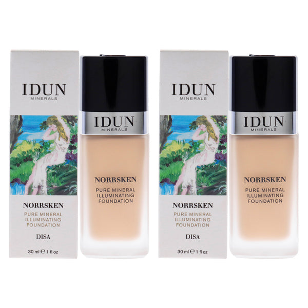 Idun Minerals Norrsken Foundation - 207 Disa by Idun Minerals for Women - 1 oz Foundation - Pack of 2