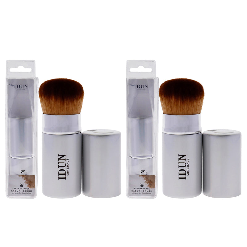 Idun Minerals Retractable Kabuki Brush - 002 by Idun Minerals for Women - 1 Pc Brush - Pack of 2