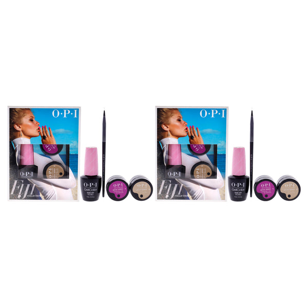 OPI Fiji GelColor and Artist Series Trio - 1 - Pack of 2 by OPI for Women - 3 Pc 0.5oz GelColor - Getting Nadi On My Honeymoon, 0.21oz Artist Series - Bronze Has More Fun, 0.21oz Artist Series - Rate V for Violet, Artist Series Mini Striper Brush