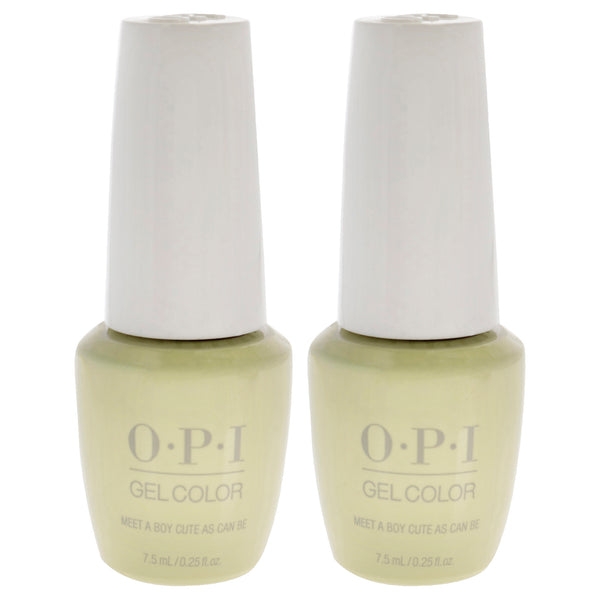 OPI GelColor - GC G42B Meet a Boy Cute As Can Be by OPI for Women - 0.25 oz Nail Polish - Pack of 2