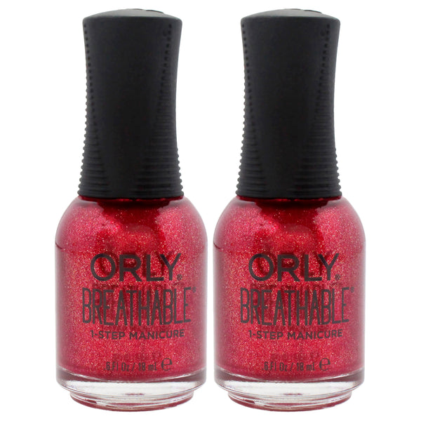 Orly Breathable Treatment Plus Color - 20904 Stronger Than Ever by Orly for Women - 0.6 oz Nail Polish - Pack of 2