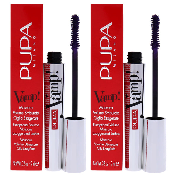 Pupa Milano Vamp! Mascara - 400 Amethyst Violet by Pupa Milano for Women - 0.32 oz Mascara - Pack of 2