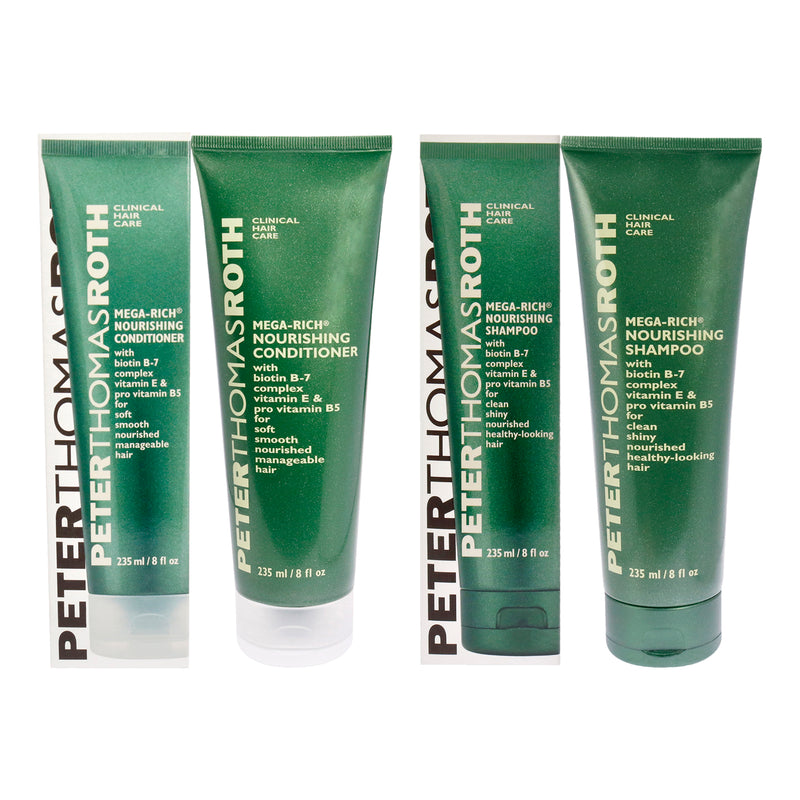 Peter Thomas Roth Mega-Rich Shampoo and Conditioner Kit by Peter Thomas Roth for Unisex - 2 Pc Kit 8oz Shampoo, 8oz Conditioner