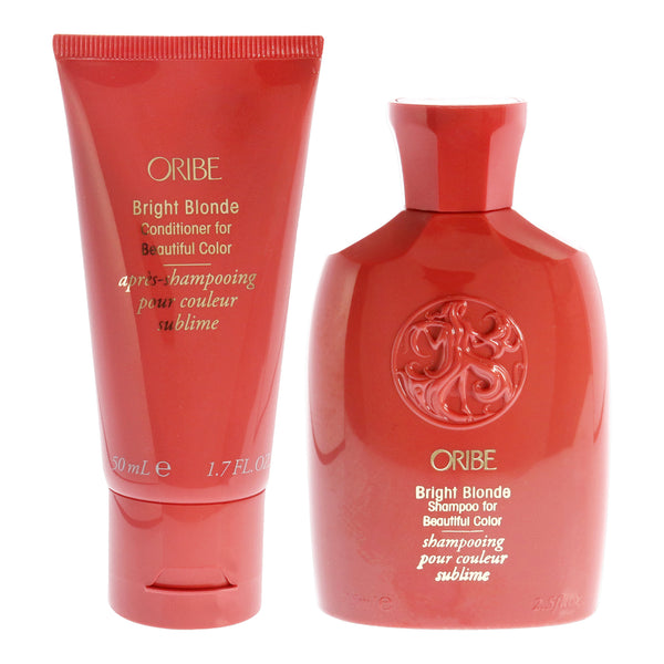 Oribe Bright Blonde Conditioner for Beautiful Color and Shampoo Kit by Oribe for Unisex - 2 Pc Kit 1.7oz Conditioner, 2.5oz Shampoo