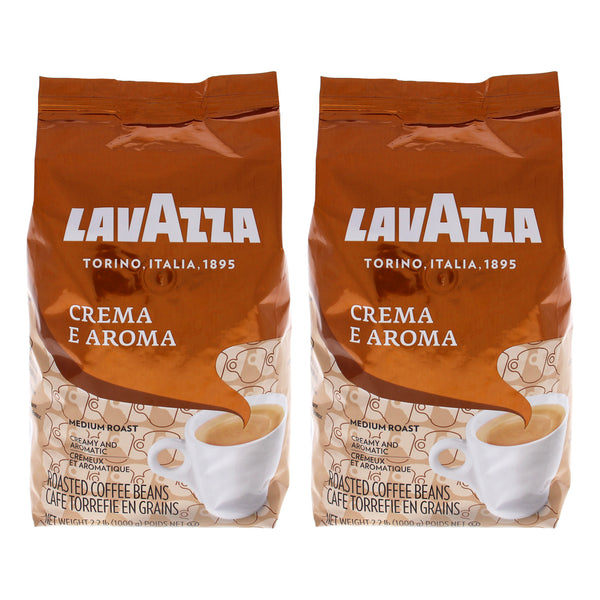 Lavazza Crema e Aroma Roast Whole Bean Coffee by Lavazza for Unisex - 35.2 oz Coffee - Pack of 2