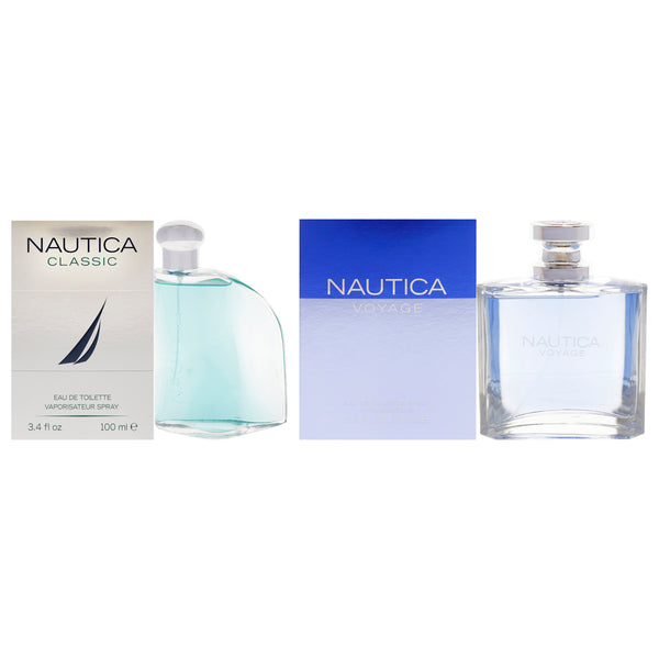 Nautica Nautica Classic Voyage Kit by Nautica for Men - 2 Pc Kit 3.4oz EDT Spray, 3.3oz EDT Spray