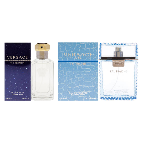 Versace Versace Man Eau Fraiche and Dreamer Kit by Versace for Men - 2 Pc 2 x 3.4oz EDT Spray