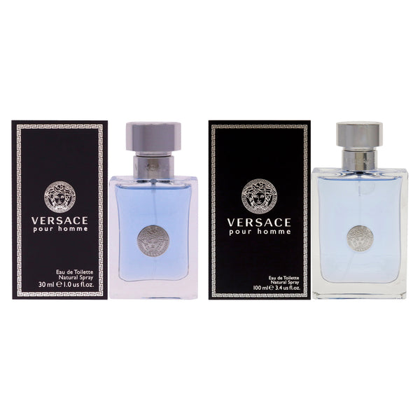 Versace Versace Pour Homme Kit by Versace for Men - 2 Pc Kit 3.4 oz EDT Spray, 1 oz EDT Spray