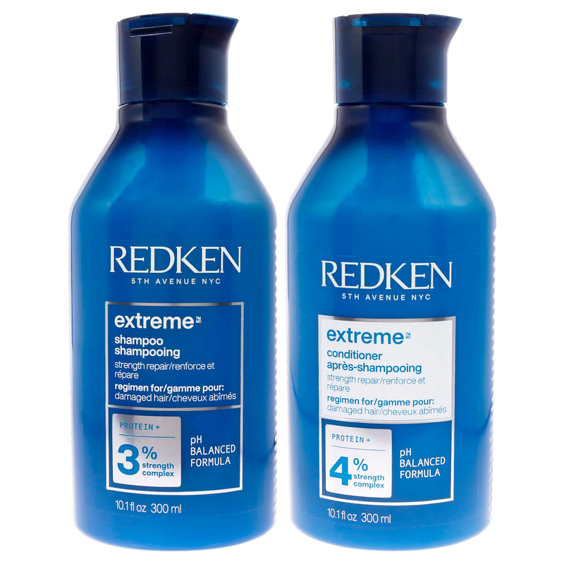 Redken Extreme Shampoo-NP and Conditioner Kit by Redken for Unisex - 2 Pc Kit 10.1oz Shampoo, 10.1oz Conditioner