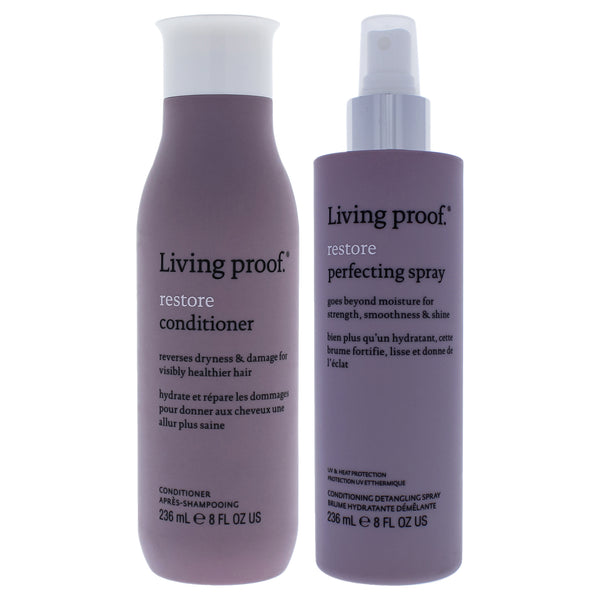 Living Proof Restore Kit by Living Proof for Unisex - 2 Pc Kit 8oz Conditioner, 8oz Hair Spray