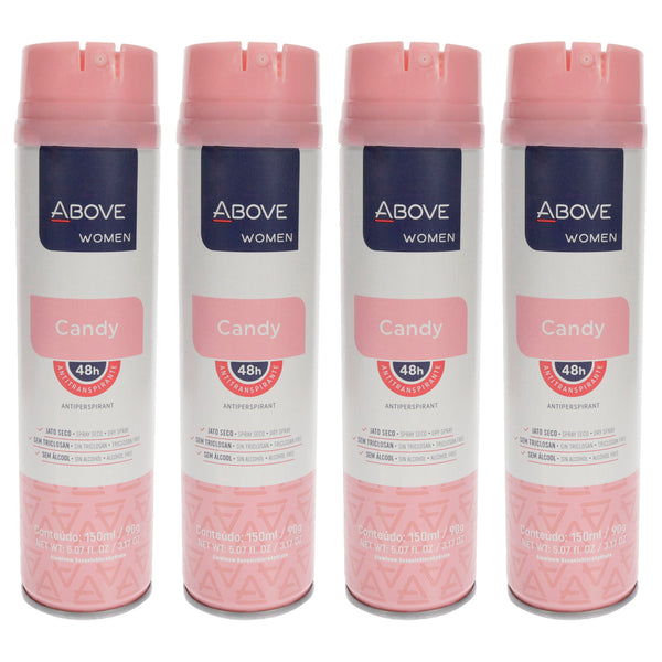 Above 48 Hours Antiperspirant Deodorant - Candy by Above for Women - 3.17 oz Deodorant Spray - Pack of 4