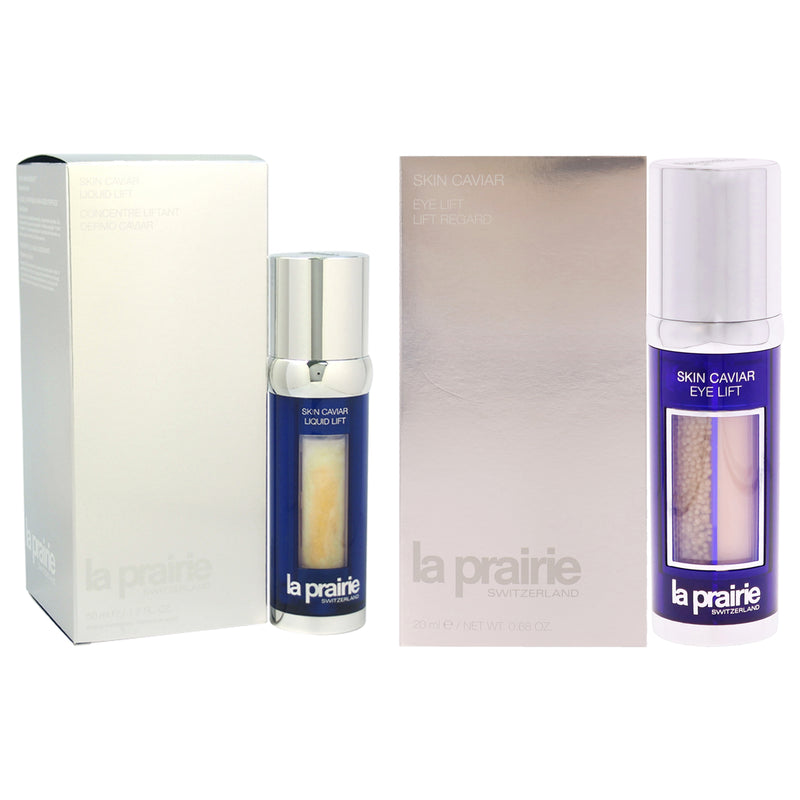 Skin Caviar Kit by La Prairie for Unisex - 2 Pc Kit 0.68oz Eye Lift Serum, 1.7oz Liquid Lift Serum