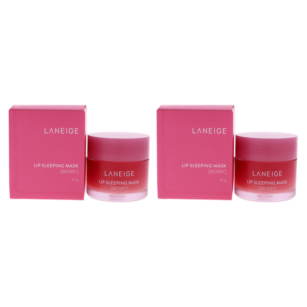 Laneige Lip Sleeping Mask - Berry by Laneige for Women - 0.7oz Lip Mask - Pack of 2