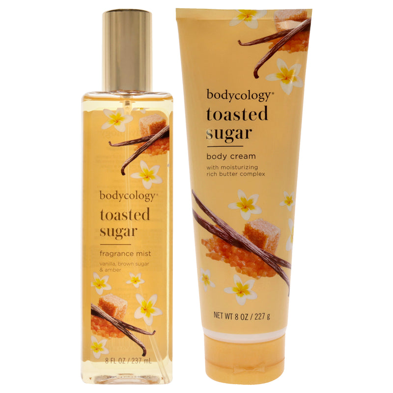 Bodycology Toasted Sugar Kit by Bodycology for Women - 2 Pc Kit 8oz Fragrance Mist, 8oz Body Cream