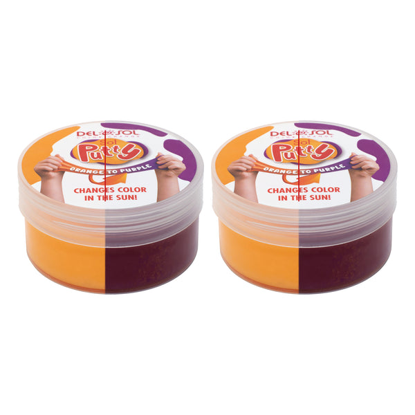 DelSol Color-Changing Sol Putty - Orange to Purple by DelSol for Unisex - 1 Pc Putty - Pack of 2