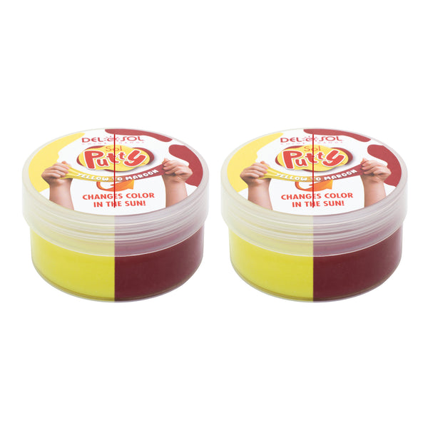 DelSol Color-Changing Sol Putty - Yellow to Red by DelSol for Unisex - 1 Pc Putty - Pack of 2