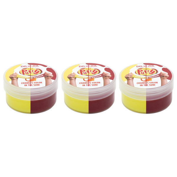 DelSol Color-Changing Sol Putty - Yellow to Red by DelSol for Unisex - 1 Pc Putty - Pack of 3