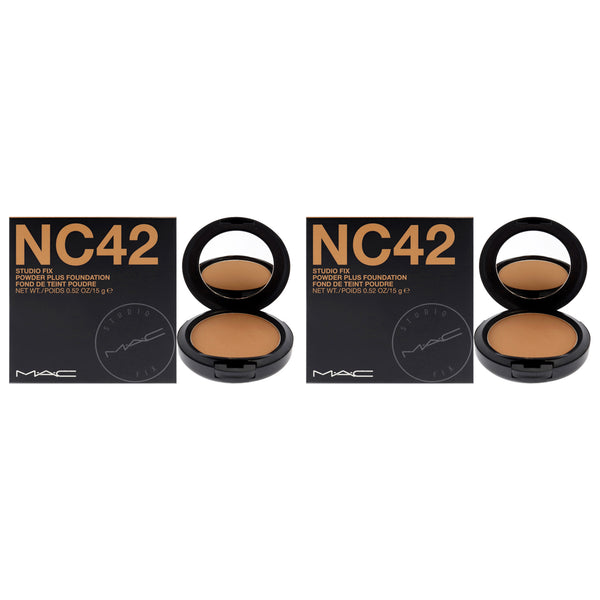 MAC Studio Fix Powder Plus Foundation - NC42 by MAC for Women - 0.52 oz Foundation - Pack of 2