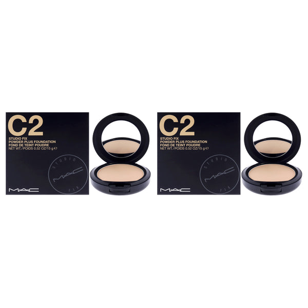 MAC Studio Fix Powder Plus Foundation - C2 by MAC for Women - 0.52 oz Foundation - Pack of 2