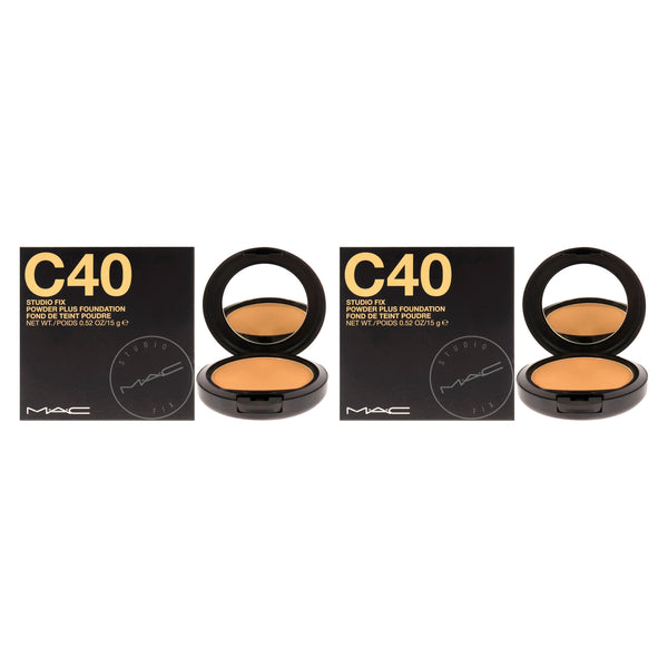 MAC Studio Fix Powder Plus Foundation - C40 by MAC for Women - 0.52 oz Foundation - Pack of 2