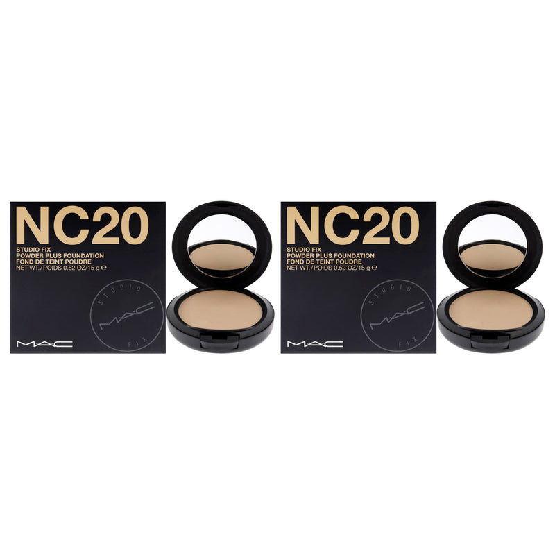 MAC Studio Fix Powder Plus Foundation - NC20 by MAC for Women - 0.52 oz Foundation - Pack of 2