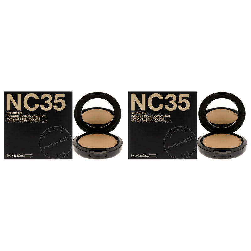 MAC Studio Fix Powder Plus Foundation - NC35 by MAC for Women - 0.52 oz Foundation - Pack of 2