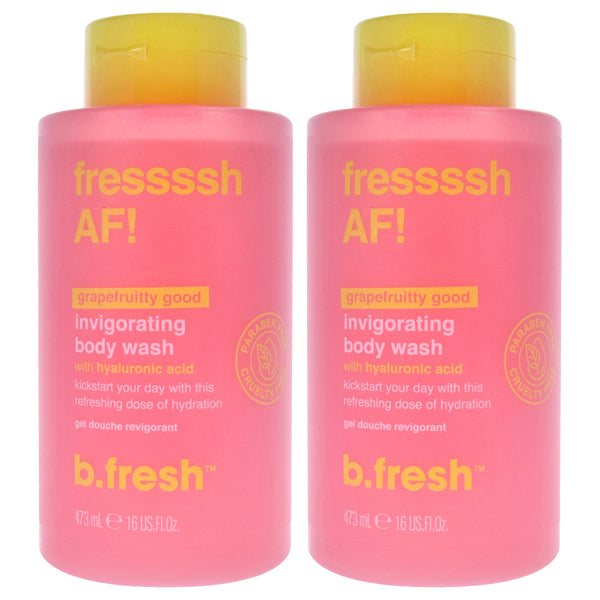 B.Tan Fressssh AF Invigorating Body Wash by B.Tan for Unisex - 16 oz Body Wash - Pack of 2