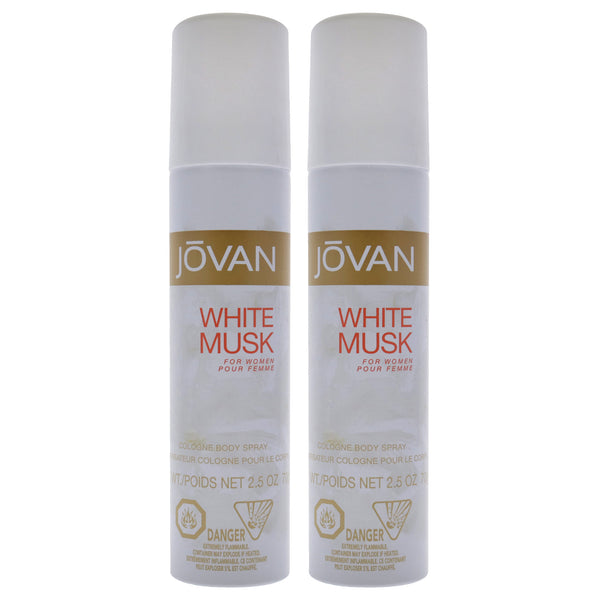 Jovan Jovan White Musk by Jovan for Women - 2.5 oz Body Spray - Pack of 2