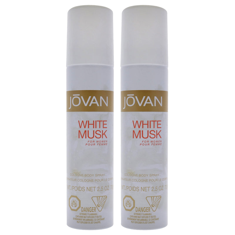 Jovan Jovan White Musk by Jovan for Women - 2.5 oz Body Spray - Pack of 2