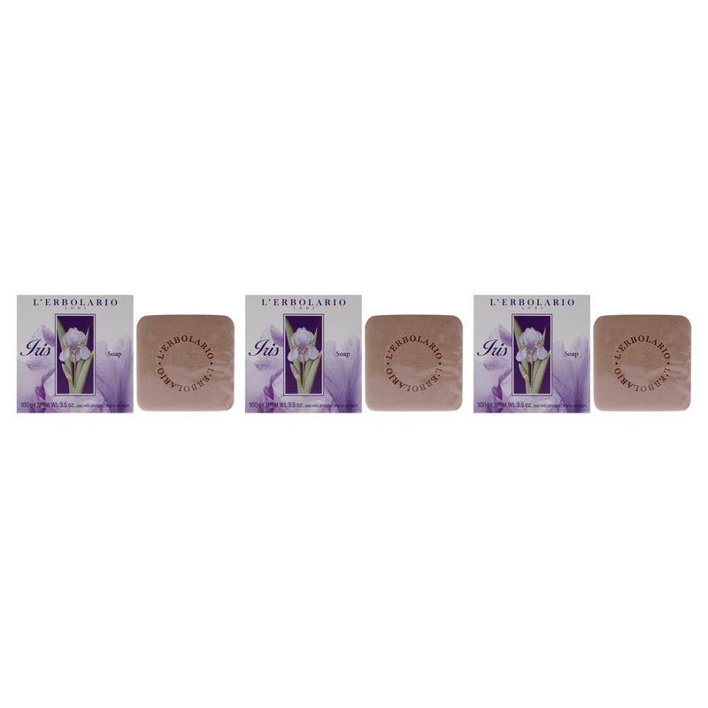 LErbolario Iris Bar Soap by LErbolario for Unisex - 3.5 oz Soap - Pack of 3