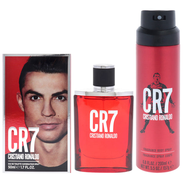 CR7 Kit by Cristiano Ronaldo for Men - 2 Pc Kit 1.7 oz EDT Spray, 6.8 oz Body Spray