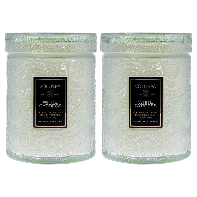 Voluspa White Cypress - Small by Voluspa for Unisex - 5.5 oz Candle - Pack of 2